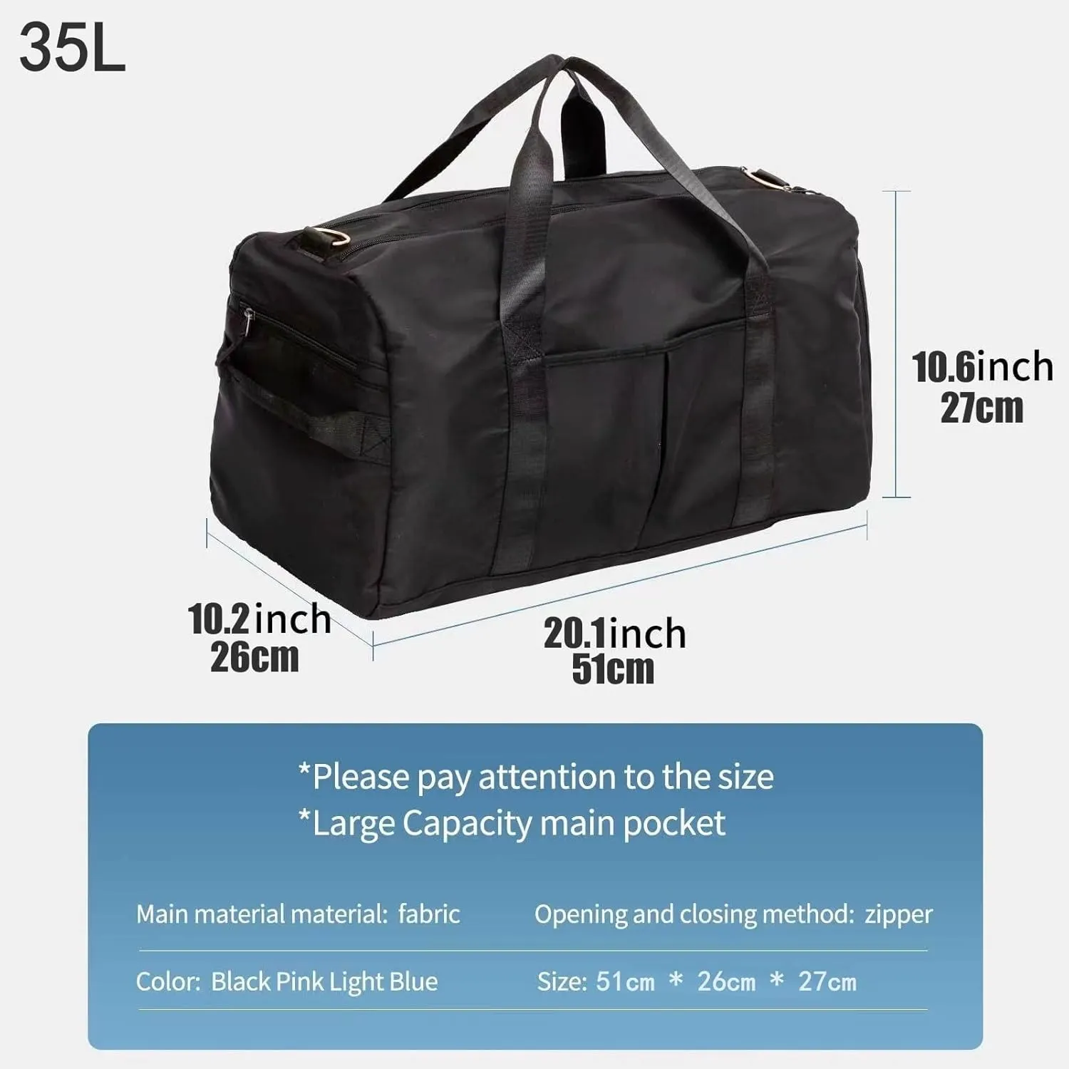 Sports Duffel Bags with Cosmetic Gym Bag for Women Men Travelling Waterproof Bag with Wet Pocket and Shoe Compartment