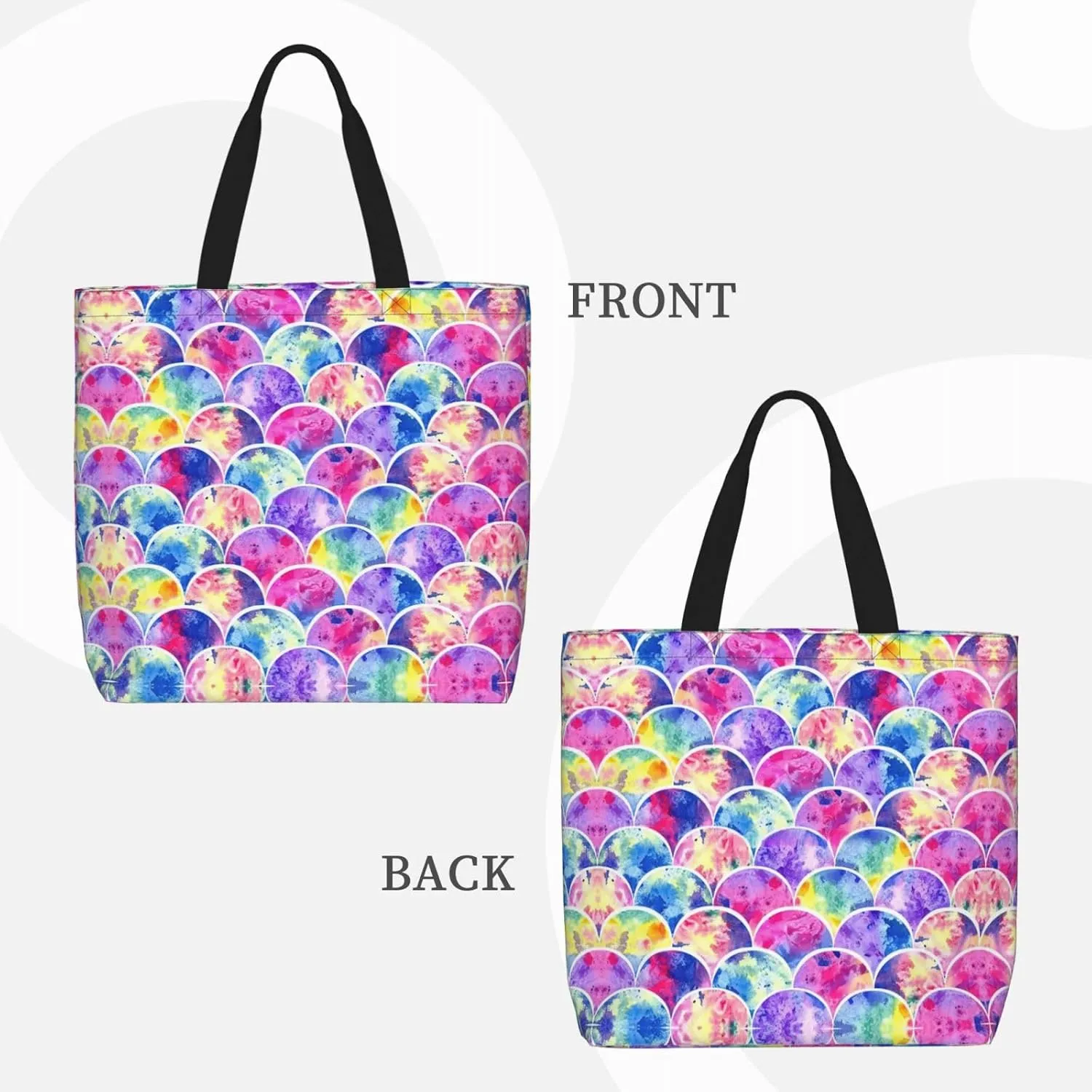SSIMOO Big White Dot Stylish Zipper Shopping Bags,Shoulder Bag,The Perfect Blend Of Style And Convenience