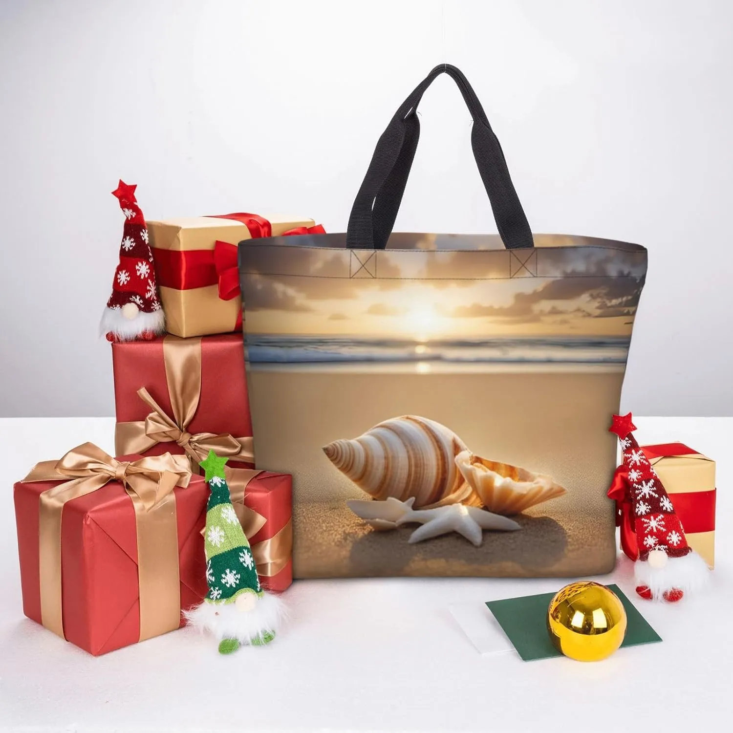 SSIMOO White Daisy Stylish Zipper Shopping Bags,Shoulder Bag,The Perfect Blend Of Style And Convenience