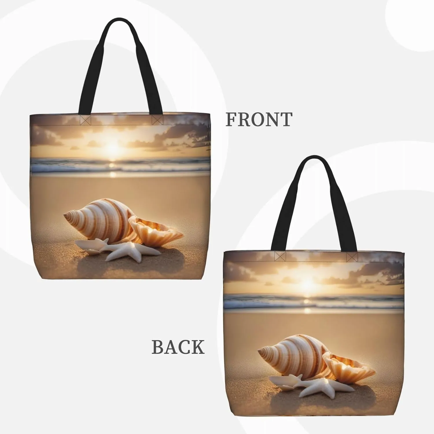 SSIMOO White Daisy Stylish Zipper Shopping Bags,Shoulder Bag,The Perfect Blend Of Style And Convenience