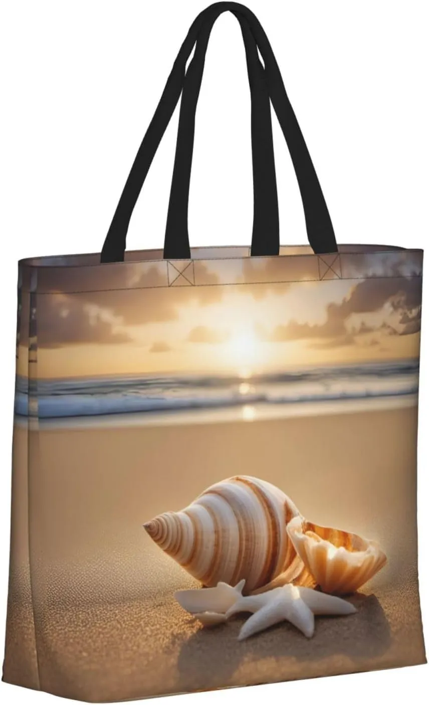SSIMOO White Daisy Stylish Zipper Shopping Bags,Shoulder Bag,The Perfect Blend Of Style And Convenience