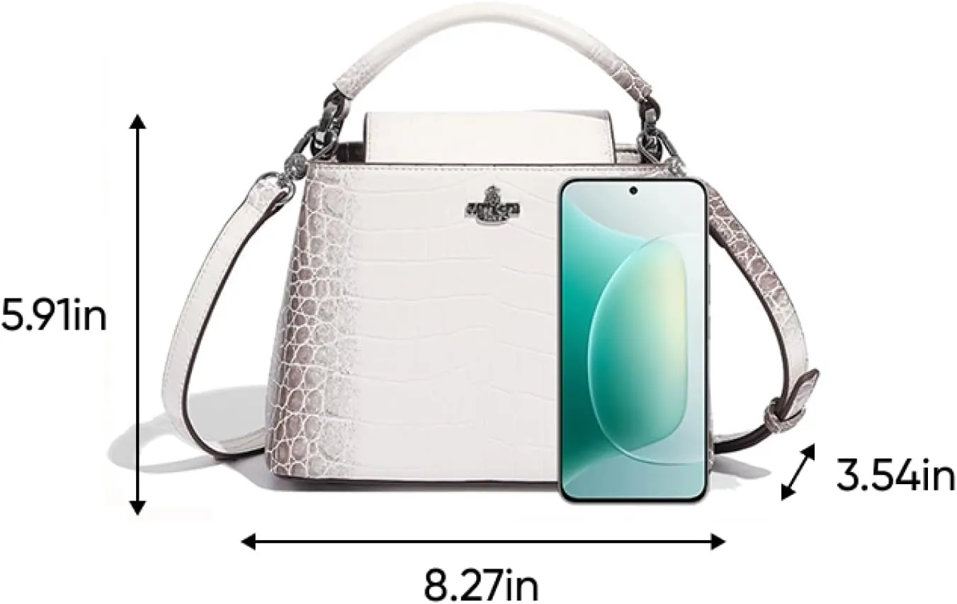 Stylish Women's Versatile Stone Pattern Bucket Bag - Top Handle Crossbody & One-Shoulder Commuting Purse