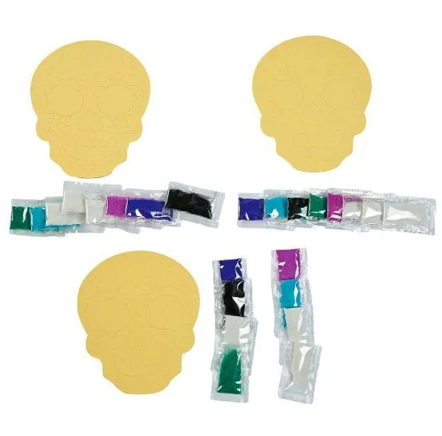 Sugar Skull Sand Art Pictures (12 Pack)