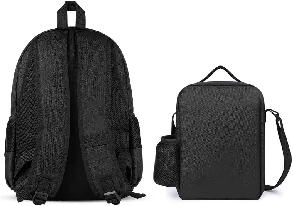 Supdreamc Adults Backpack Sets - Psychedelic Goat Skull Art Bookbag Shoulder Book Bags   Lunch Bag   Pencil Case Camping Outdoor Backpack, Gym Outdoor Bag Computer Bag