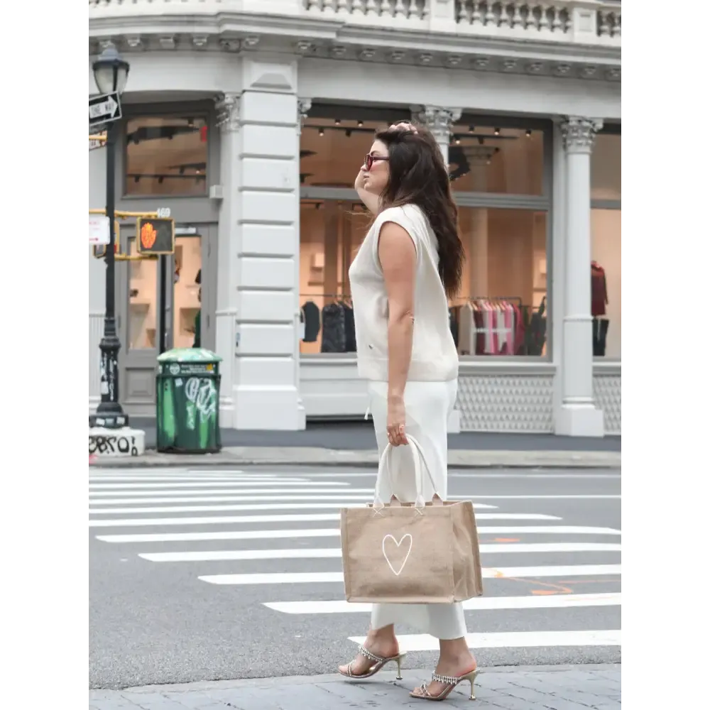 Sustainable Jute Canvas Shopping Bag for Eco-Friendly Shopping