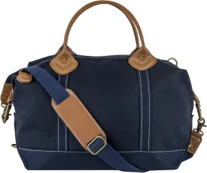 Tag&Crew Personalised Solid Signature 18 Oz. Heavy Canvas Leather Handle Weekender Duffle Bag with Detachable Shoulder Strap Used For Overnight Travel Business Trips Short Vacations