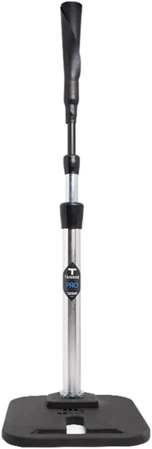 Tanner Pro Batting Tee | Pro Style Weighted Hitting Tee for Baseball Softball Slow Pitch | Adjusts 26-43” | Age 8 up| Weighted Base, Hand Rolled Flextop, Reinforced Steel Stem | Hand Assembled in US