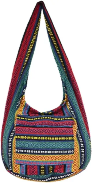 Taweengam Hippie Bag Boho Purse Ethnic Style Crossbody Shoulder Bags Everyday Tourist Handbag for Ladys Women Men
