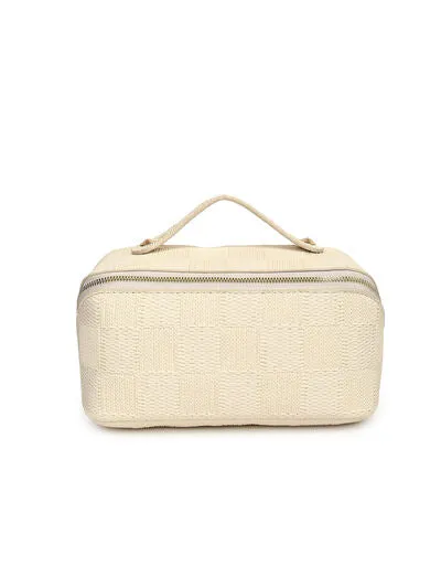 Texture PU Leather Cosmetic Bag