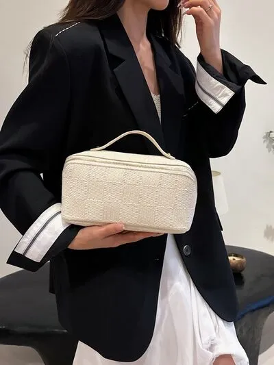 Texture PU Leather Cosmetic Bag