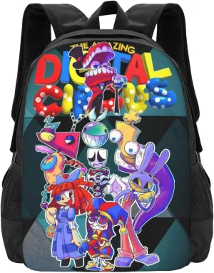 The Amazing Funny Digital Comedy Circus Laptop Backpack Large Travel Bags for Men Women Gym Bags Funny Business Backpack Casual Daypack for Mountaineering Notebook Bag