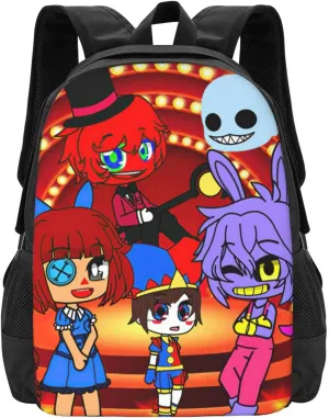 The Amazing Funny Digital Comedy Circus Laptop Backpack Large Travel Bags for Men Women Sport Bags Beautiful Business Backpack Casual Daypack for Running Notebook Bag