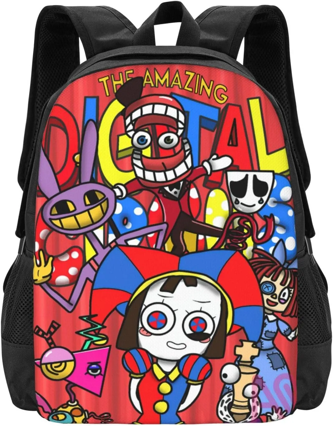The Amazing Funny Digital Comedy Circus Laptop Backpack Large Travel Bags for Men Women Sport Bags Breathable Work Rucksack Casual Daypack for Camping Computer Bag