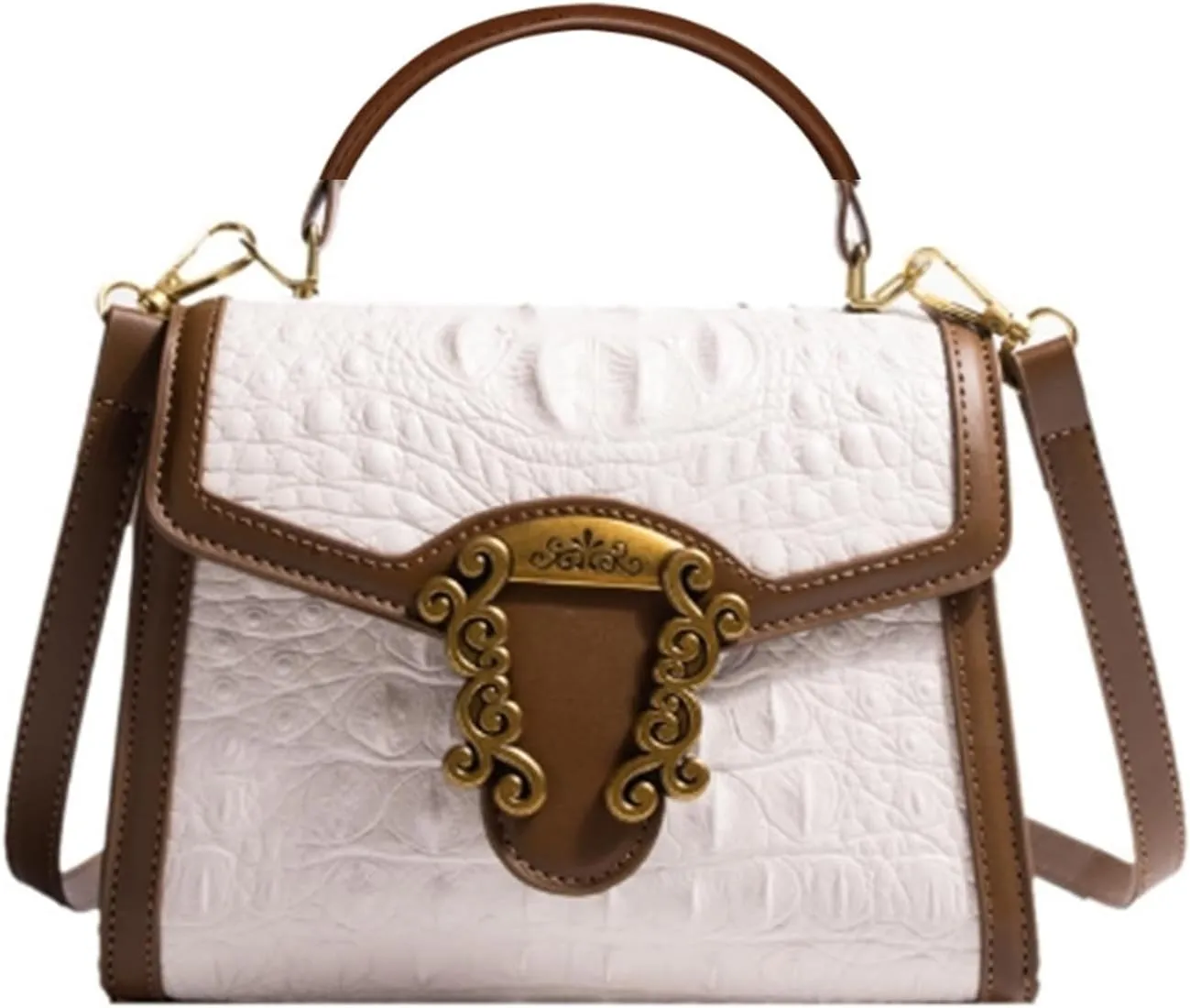 Top handle Satchel bags Shoulder Crossbody Purse Retro Crocodile Hobo Handbag Cluth Purse for Women