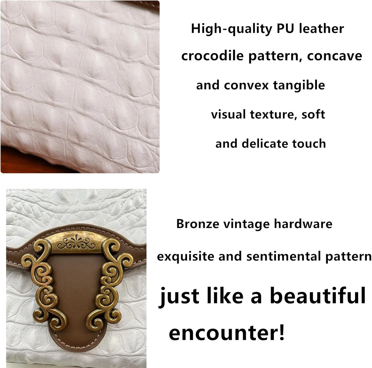 Top handle Satchel bags Shoulder Crossbody Purse Retro Crocodile Hobo Handbag Cluth Purse for Women