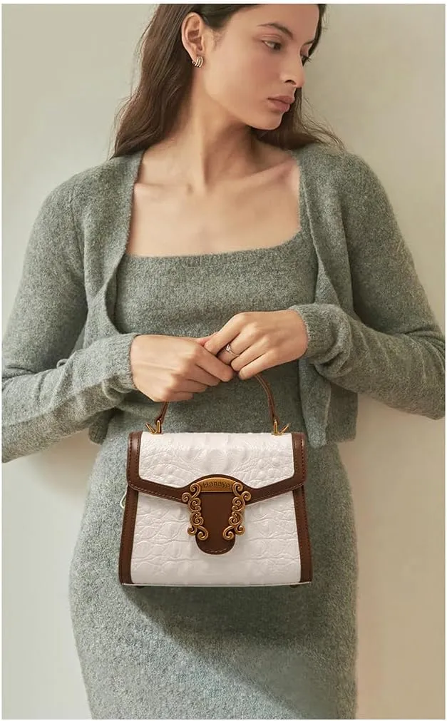 Top handle Satchel bags Shoulder Crossbody Purse Retro Crocodile Hobo Handbag Cluth Purse for Women
