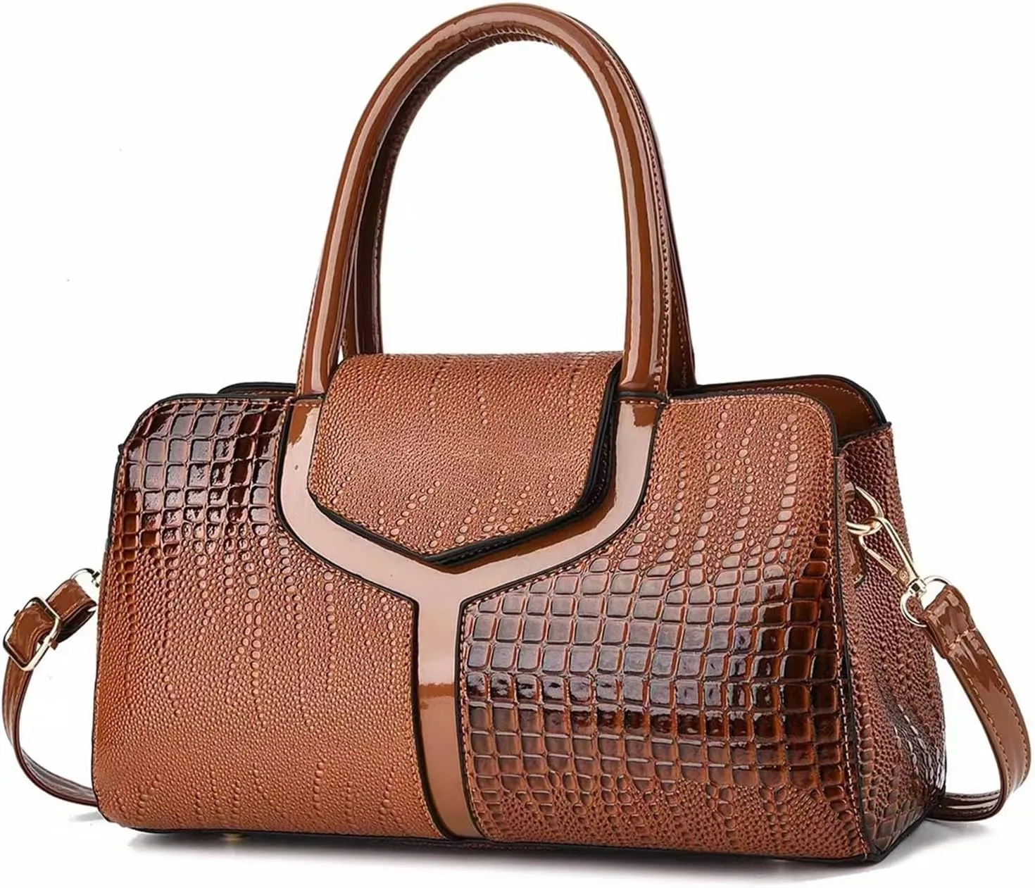Top handle Satchel bags Shoulder Crossbody Purse Retro Crocodile Hobo Handbag Cluth Purse for Women
