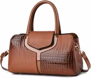 Top handle Satchel bags Shoulder Crossbody Purse Retro Crocodile Hobo Handbag Cluth Purse for Women