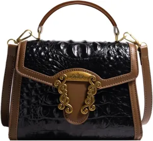 Top handle Satchel bags Shoulder Crossbody Purse Retro Crocodile Hobo Handbag Cluth Purse for Women