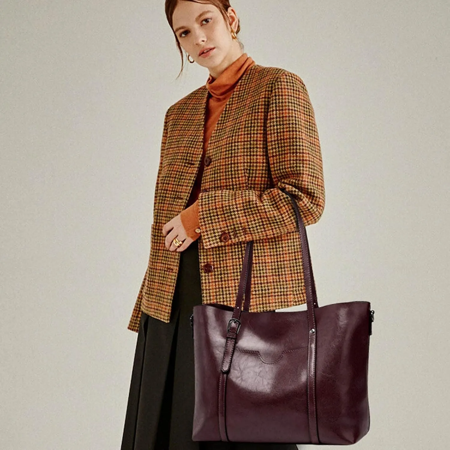 Tote Bag for Women,Black Crossbody Bags for Women,Womens Leather Purses and Handbags Top Handle Satchel Bags Tote Bags Tote Purses Hobo Crossbody Large Shoulder Bag