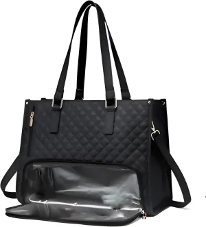 Tote Bag With Compartments For Women: 2-in-1 Insulated Lunch Tote Bag Waterproof For Laptop And Work Essentials (15.6 Inch)