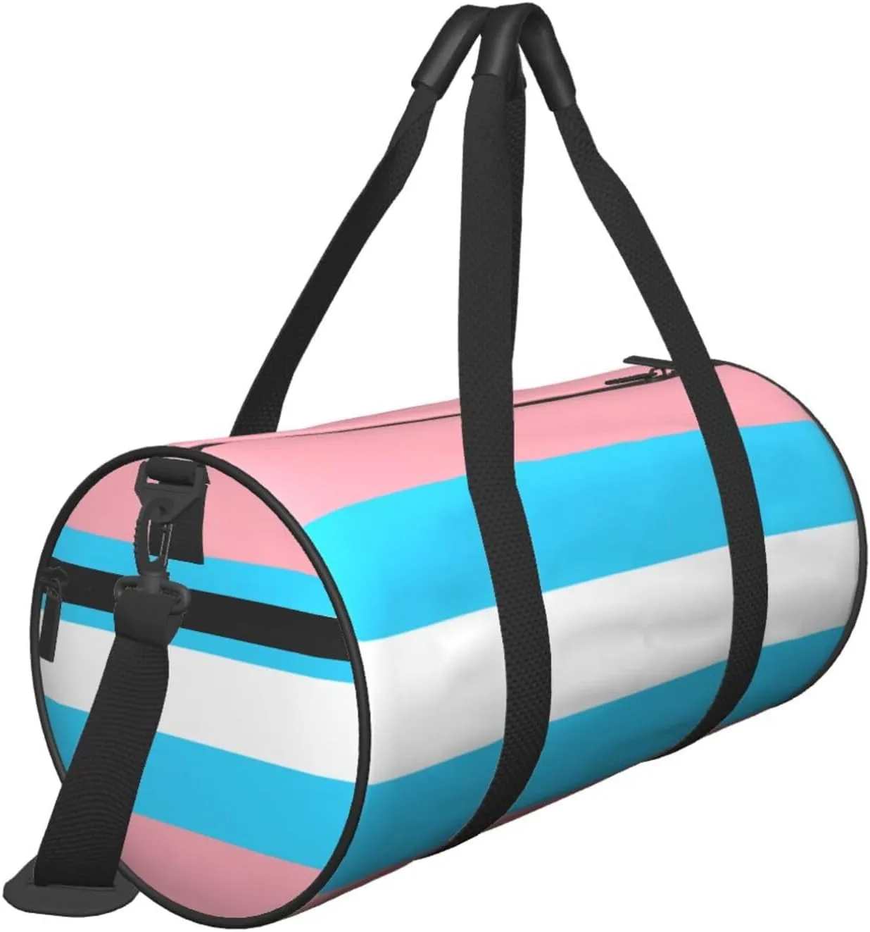 Transgender Pride Flag Round Travel Duffle Bags Gym Training Holdall Large Sport Bags for Men Women Handbag