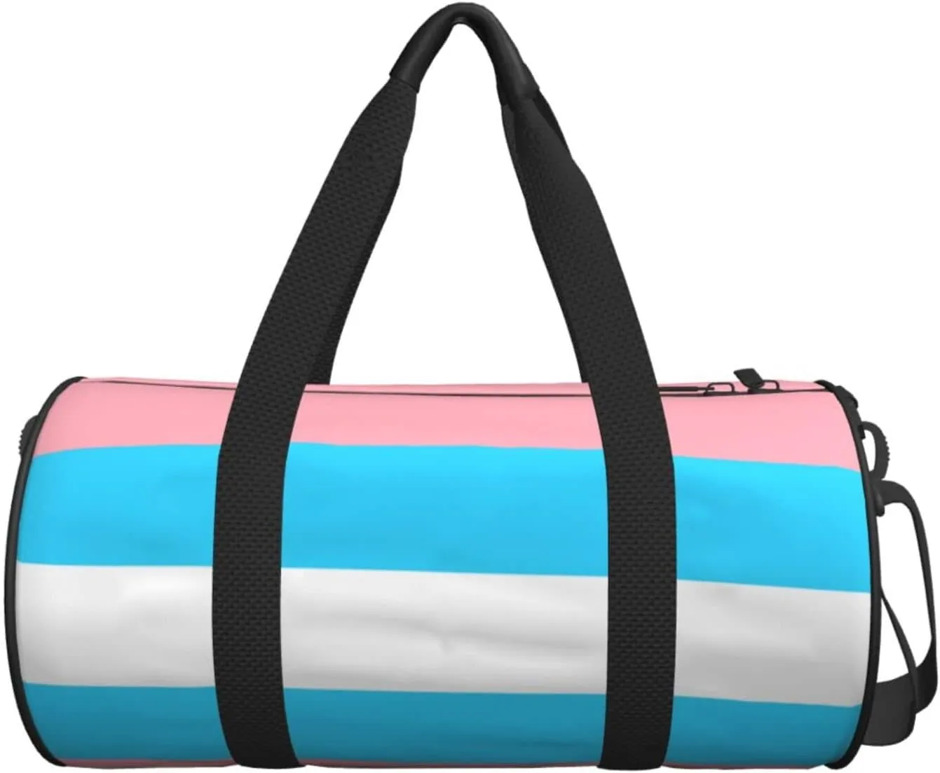 Transgender Pride Flag Round Travel Duffle Bags Gym Training Holdall Large Sport Bags for Men Women Handbag
