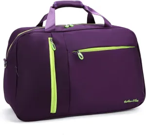 Travel Duffel Bags Men Travel Bags Solid Waterproof Nylon Ladies Handbag Large Capacity Women Travel Bag Casual Men Luggage Bags(Purple)