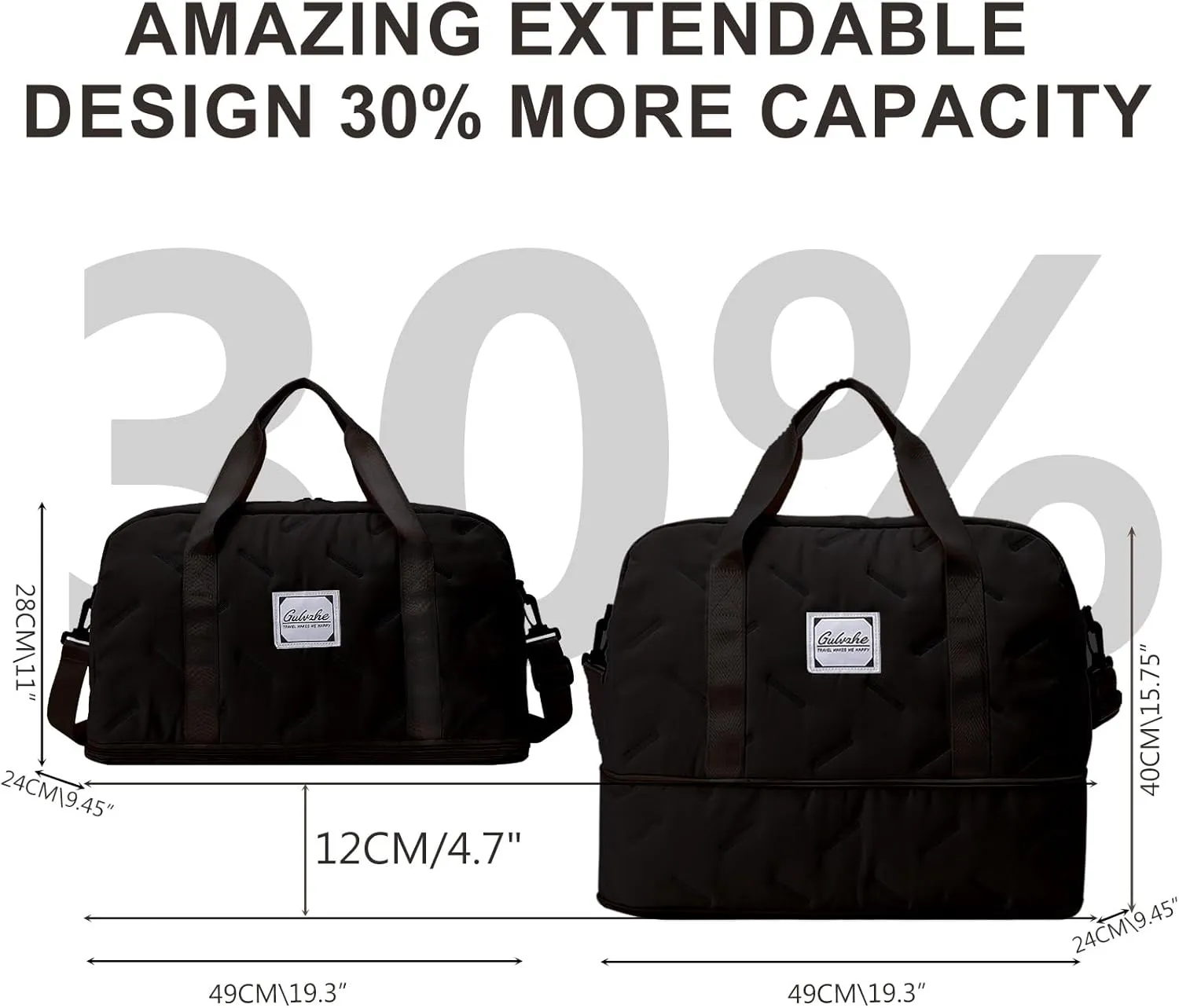 Travel Duffle Bag,Weekender Carry on Overnight Bags for Women Foldable Personal Item Bag Sport Gym Bag for Men with Wet Pocket Toiletry MakeupBag for Yoga Dance Trips Hospital