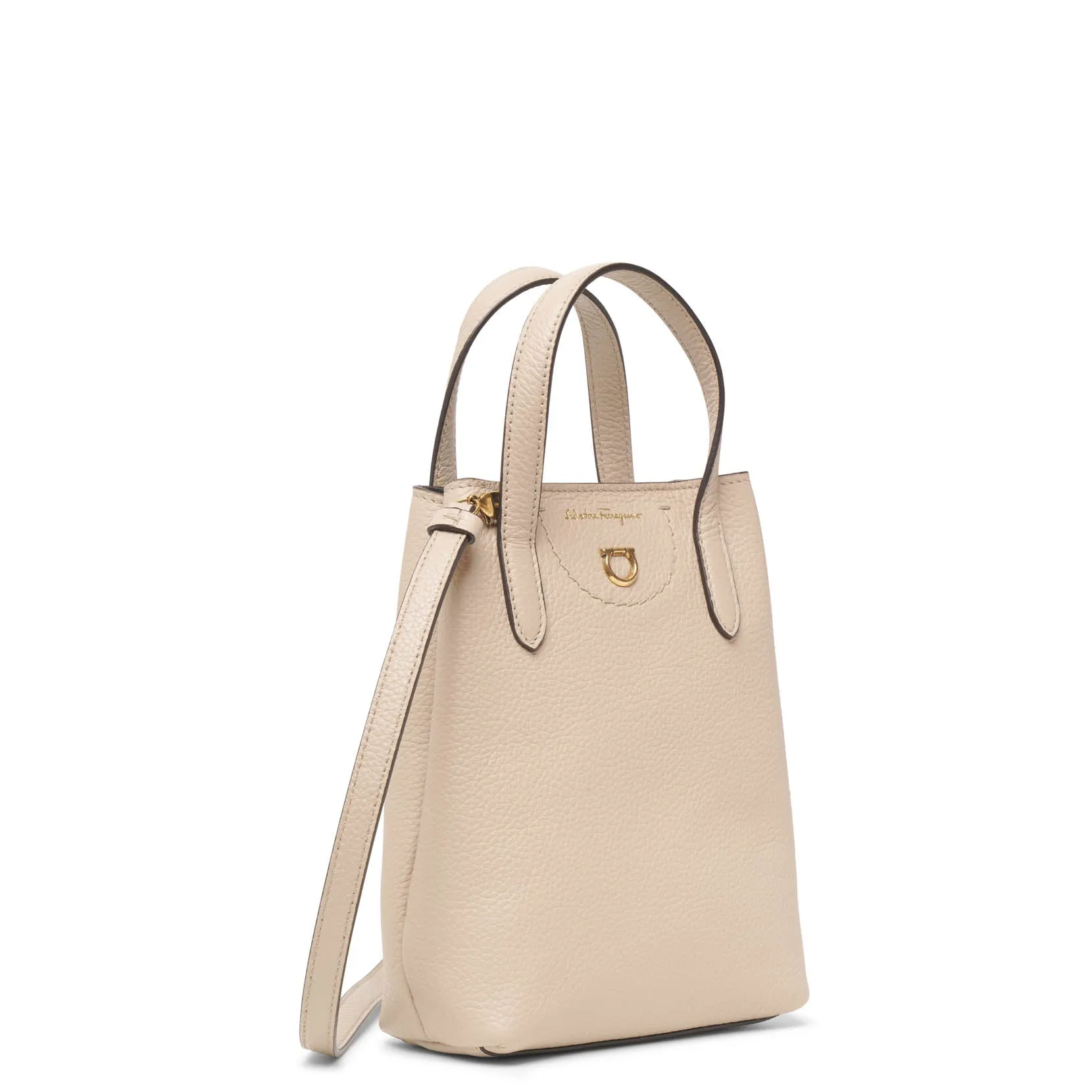 Travel mini nude tote bag