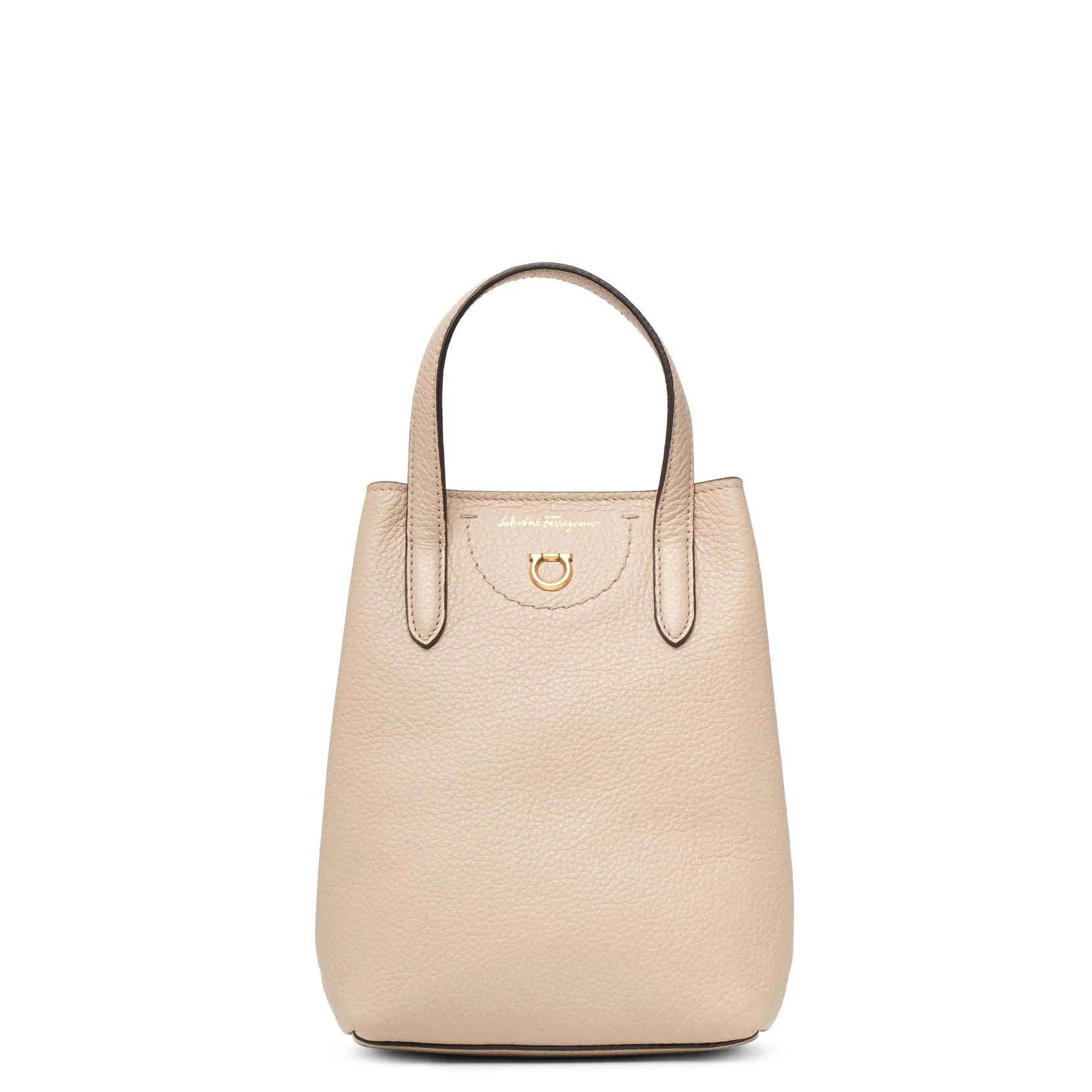 Travel mini nude tote bag