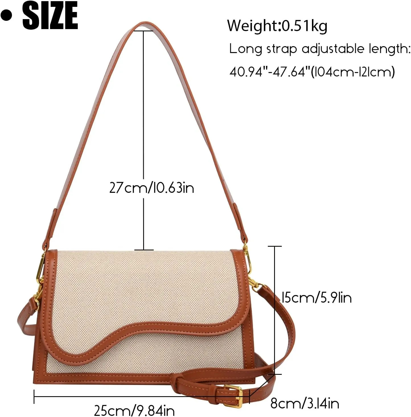 Travistar Crossbody Bags for Women Trendy - Small Cross Body Purse Shoulder Bag Leather Handbags Evening Clutch with 2 Straps