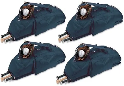 TRENDWAVE SPORTSWEAR 4 Pack of Large Sports Bags for Baseball Softball Cricket by Cobra