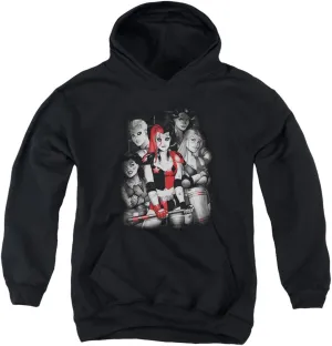 Trevco Batman Bad Gals Bw Unisex Youth Pull-Over Hoodie