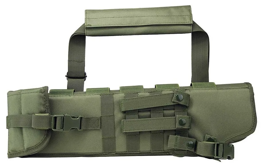 TRINITY Tactical Scabbard 25 inches long Green for Kel-tec KSG 12 gauge Pump Action Hunting Tactical Molle Soft Padded case ATV Horse Motorcycle Holder Adapter.