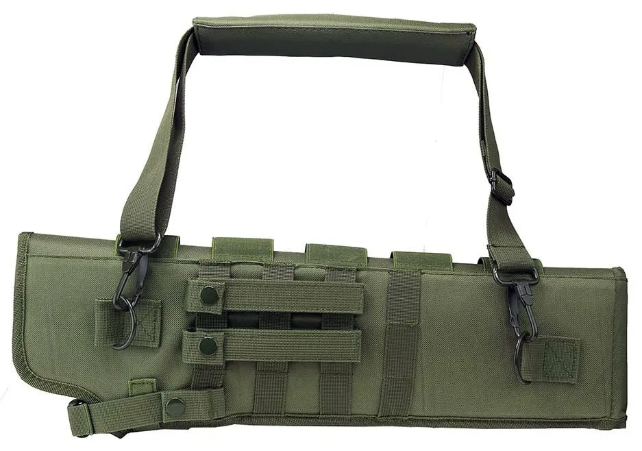 TRINITY Tactical Scabbard 25 inches long Green for mossberg 500 cruiser Pump Action Hunting Tactical molle Soft Padded case ATV Horse Motorcycle Holder Adapter.