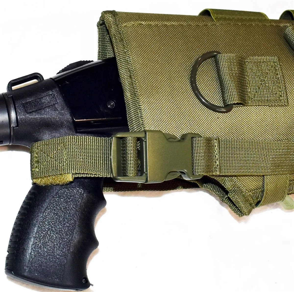 TRINITY Tactical Scabbard 25 inches long Green for mossberg 500 cruiser Pump Action Hunting Tactical molle Soft Padded case ATV Horse Motorcycle Holder Adapter.
