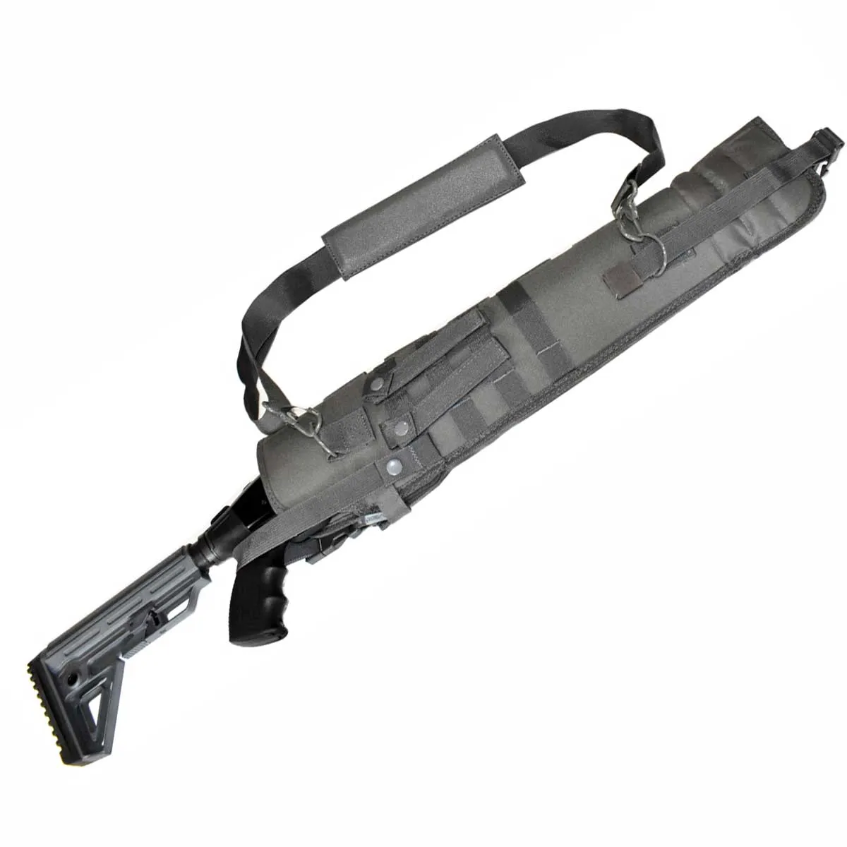 Trinity Tactical Scabbard Gray Compatible With Short Barrel Shotguns Range Bag Hunting Shoulder Bag.