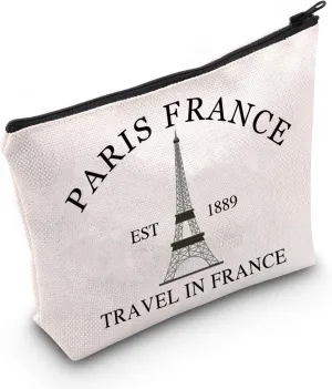 TSOTMO Paris Travel Gift Paris France Gift Eiffel Tower Gift Paris Paris France Travel Cosmetic Bag For Paris Lovers Gift (Paris France)