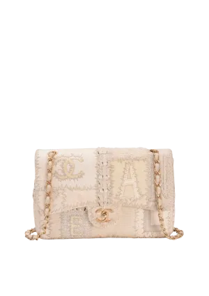 TWEED PATCHWORK FLAP BAG
