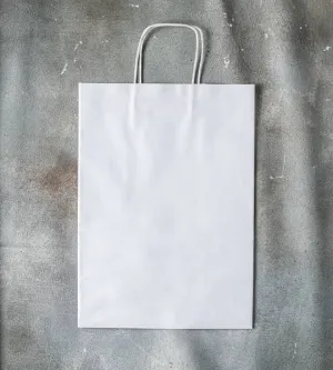 Twisted Handle Kraft Paper Bag - White 305x170x425mm