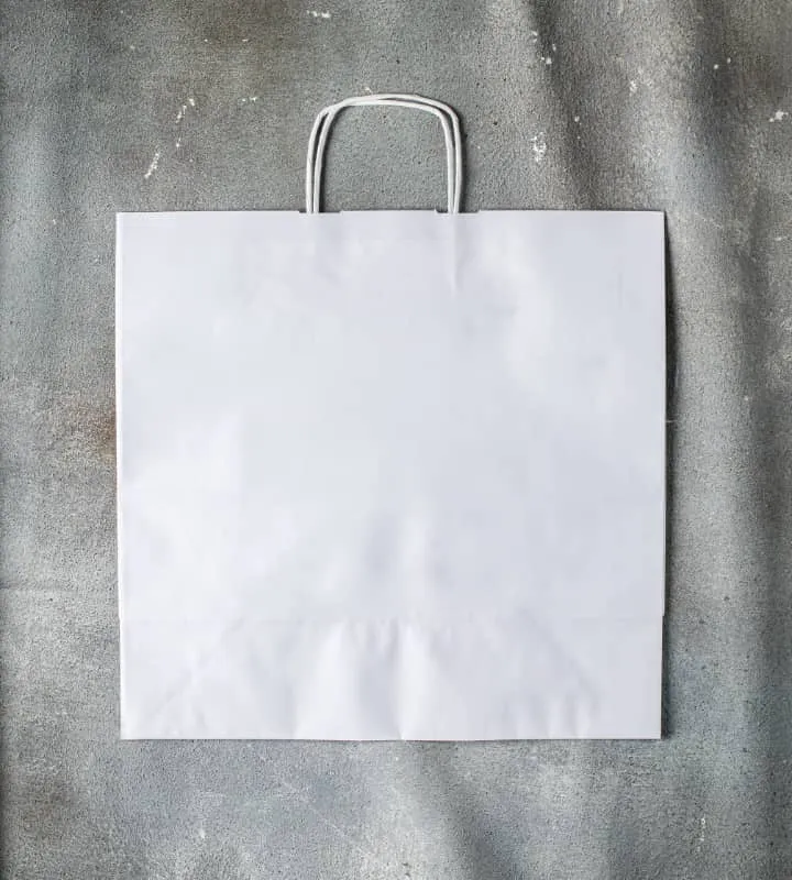 Twisted Handle Kraft Paper Bag - White 400x180x390mm