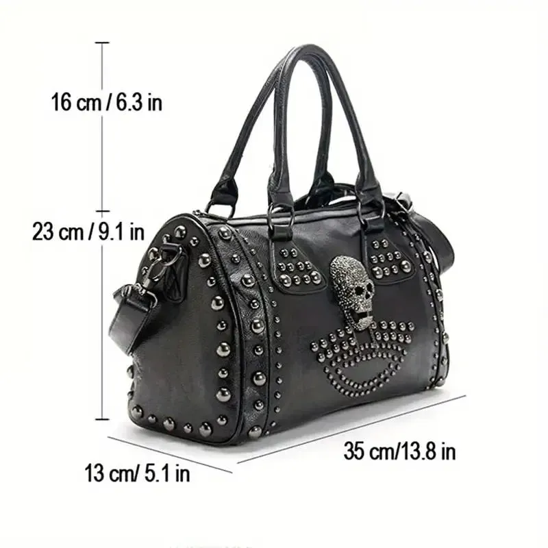 Tyler Punk Skull Rivet Speed Bag