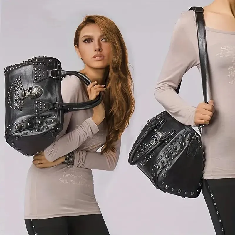 Tyler Punk Skull Rivet Speed Bag