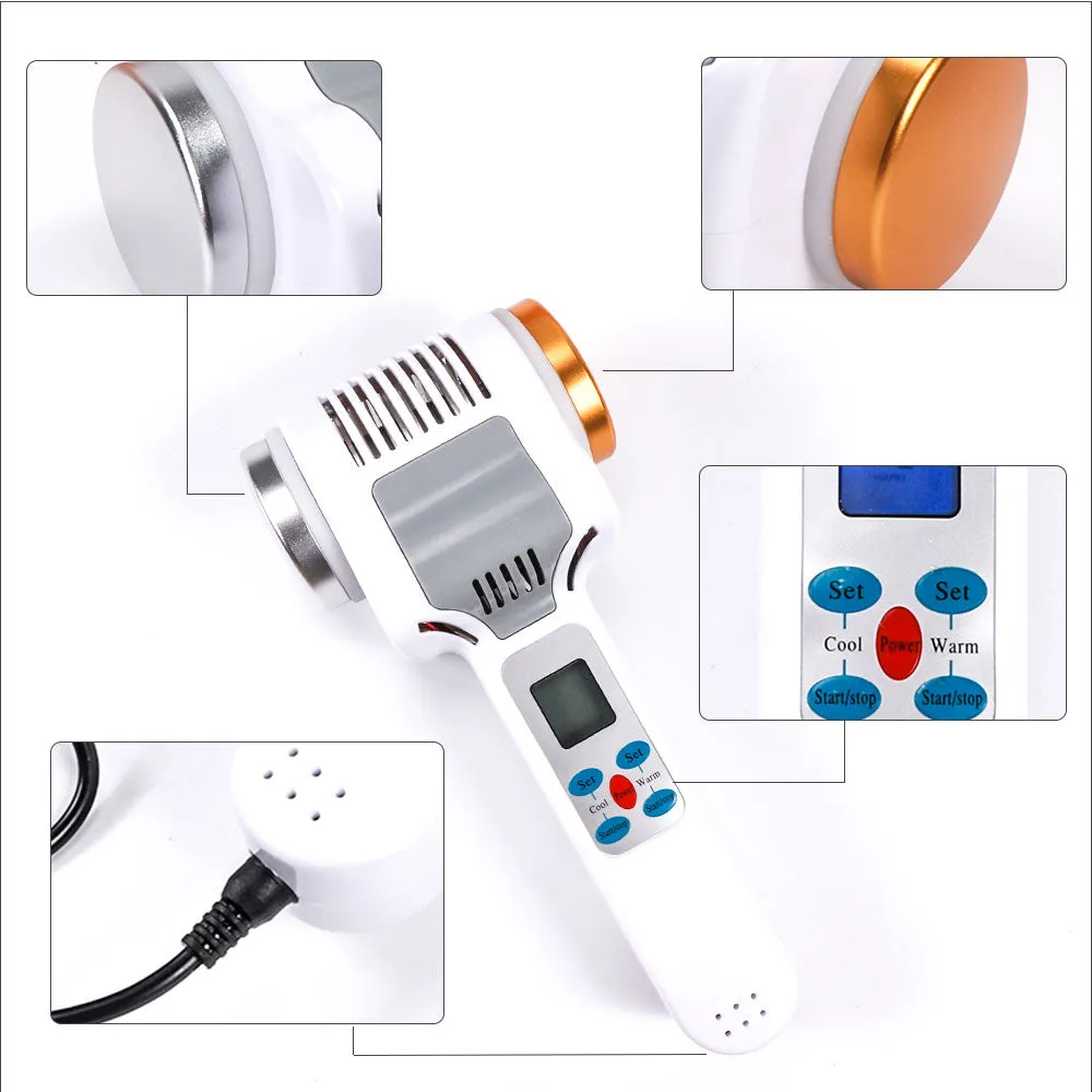 Ultrasonic Cryotherapy Hot Cold Hammers Lymphatic Ultrasound Body Face Massager