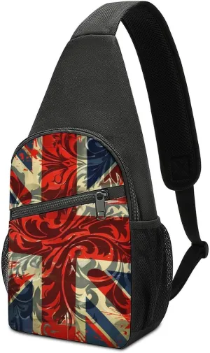 Union Jack UK British Flag Crossbody Bags for Women Men Sling Bag Bakpack Shoulder Bag Travel Hiking Daypack