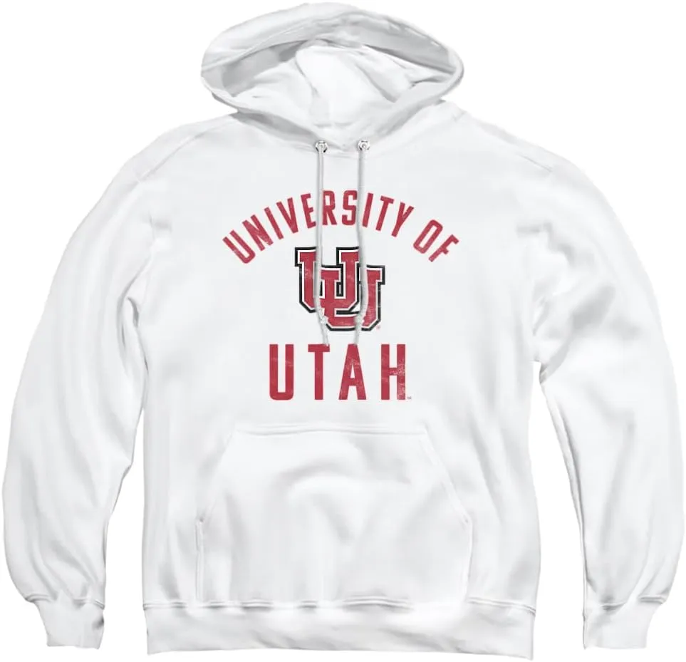 University of Utah Official One Color Utes Logo Unisex Adult Pull-Over Hoodie