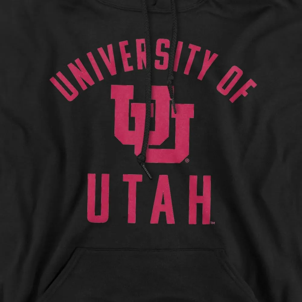 University of Utah Official One Color Utes Logo Unisex Adult Pull-Over Hoodie