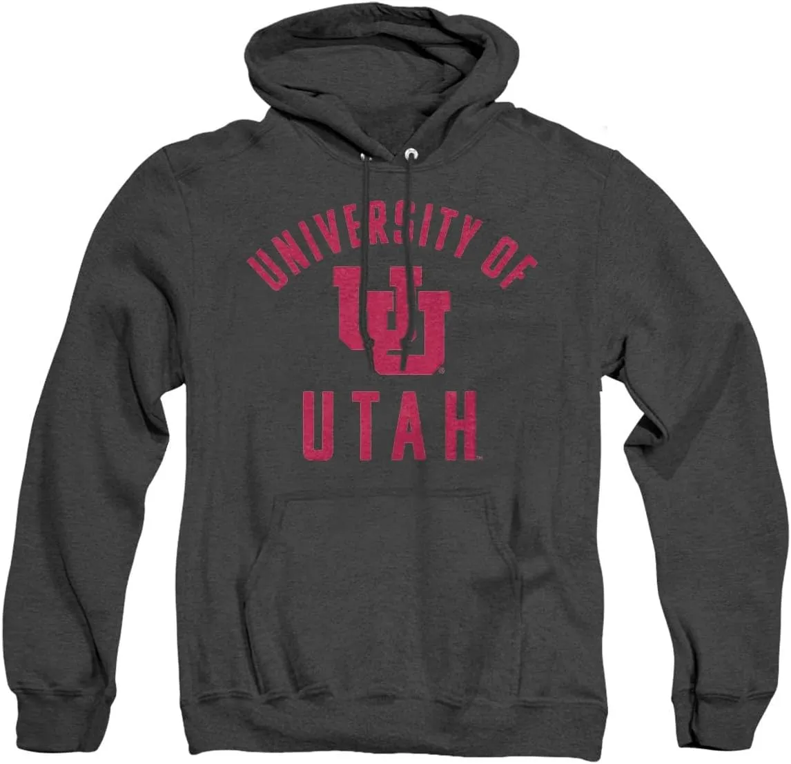 University of Utah Official One Color Utes Logo Unisex Adult Pull-Over Hoodie