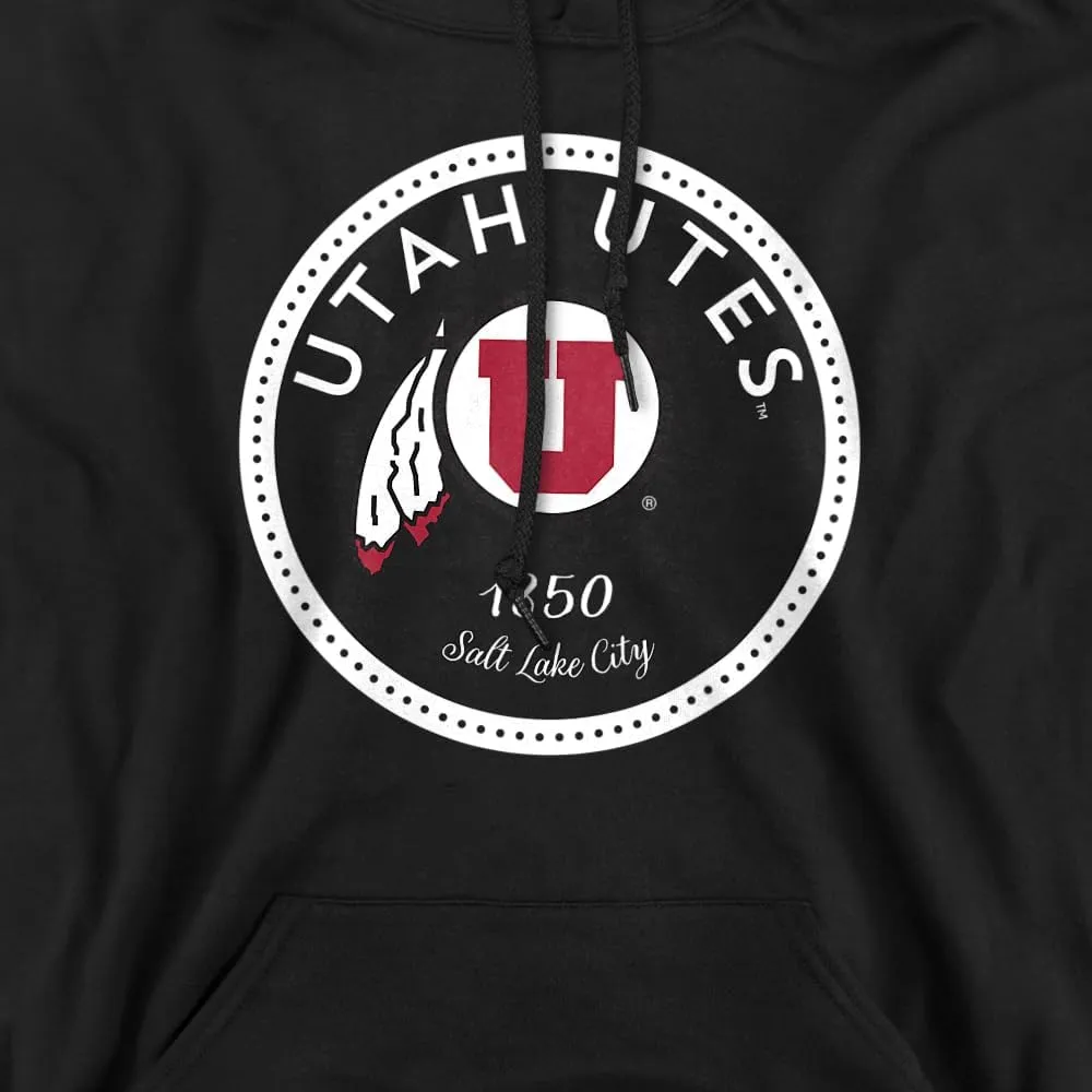 University of Utah Official Plaid Badge Unisex Adult Pull-Over Hoodie